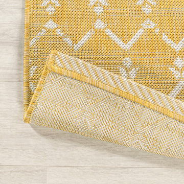 Ourika Moroccan Geometric Textured Weave Indoor/outdoor Area Rug